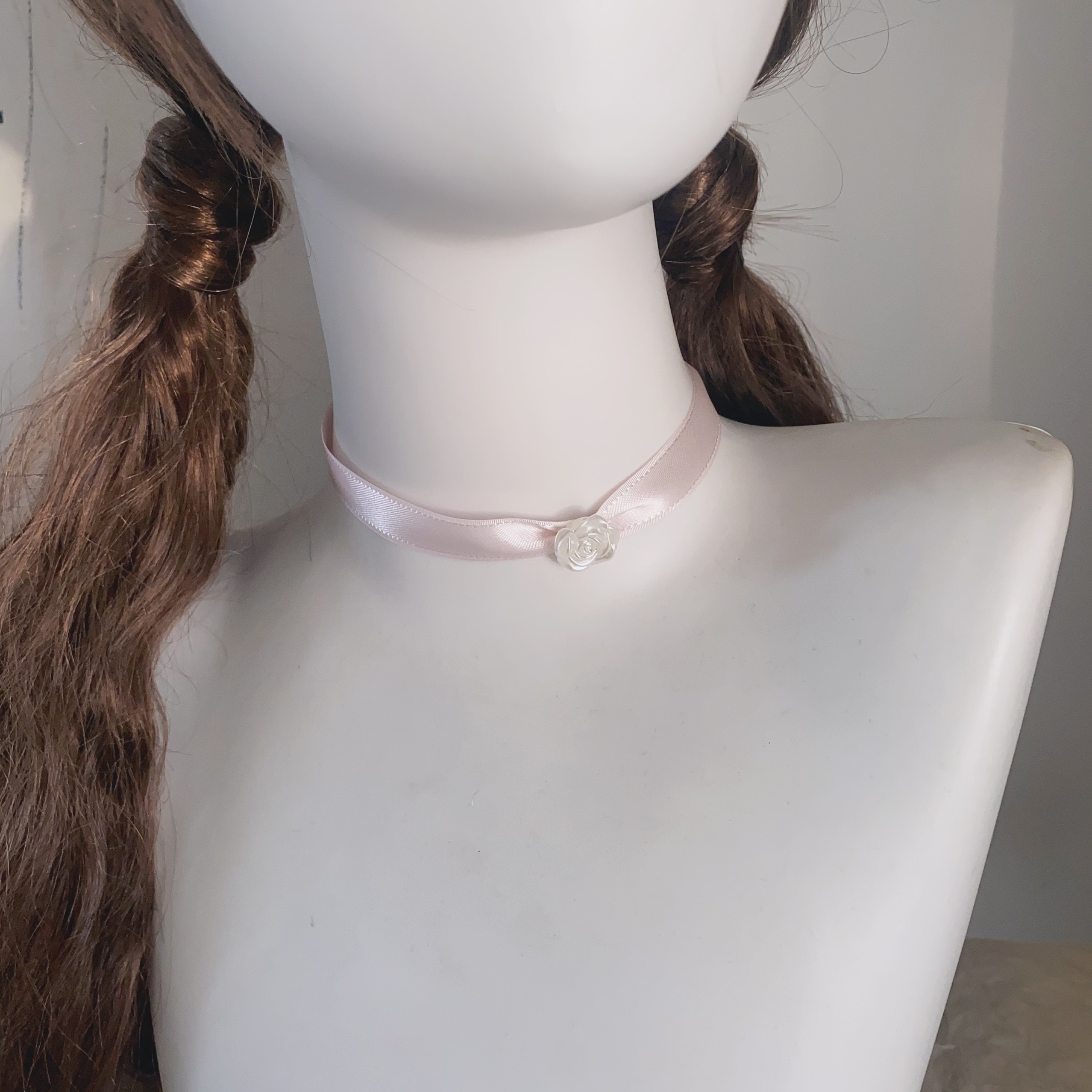 25元包邮玫瑰粉色温柔少女日系简约气质短款锁骨链项圈颈带choker