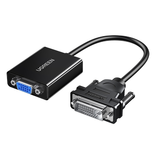 绿联DVI转VGA转换器电脑主机显卡24+1/5接口连显示器高清线转接头