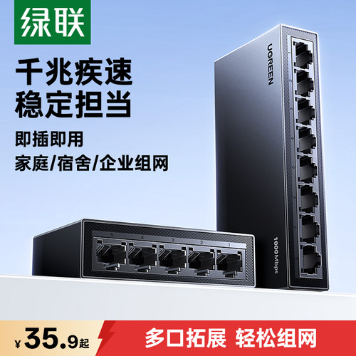 【国际专业认证】绿联千兆交换机