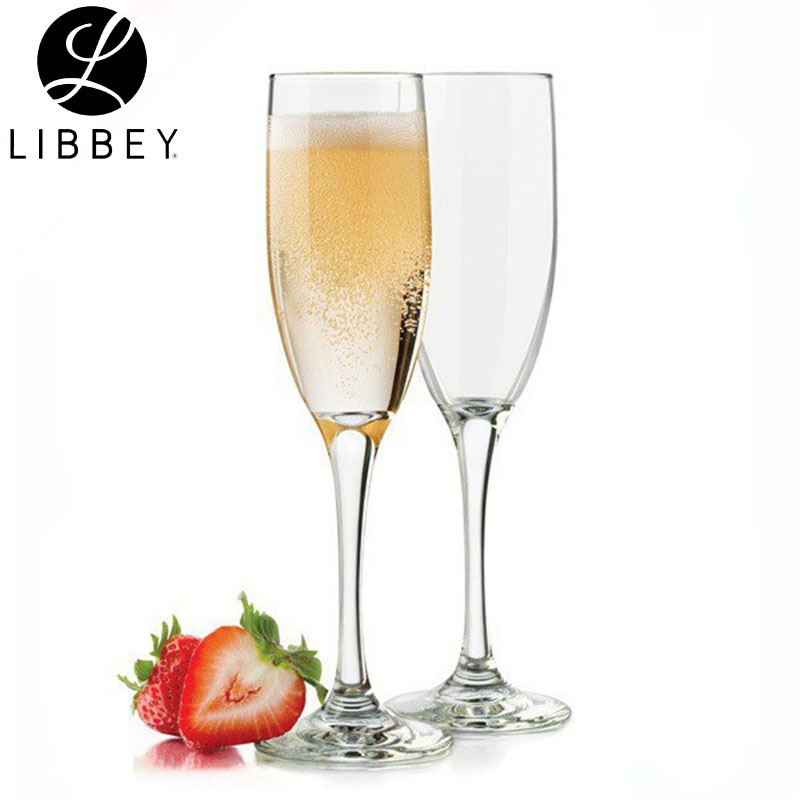 利比无铅玻璃杯高脚杯Libbey笛型