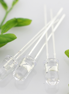 led灯珠12v超高亮12伏5mm圆头插件led汽车灯包邮聚光F5发光二极管