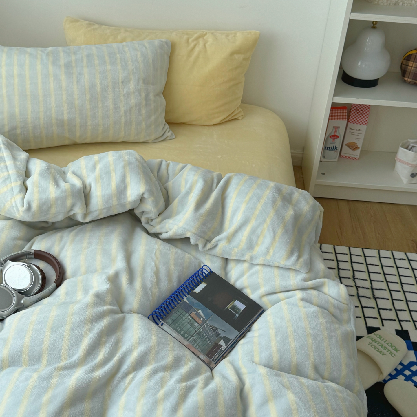 梨梦 海盐芝士 ins保暖加厚牛奶绒四件套床单被套珊瑚绒床上用品