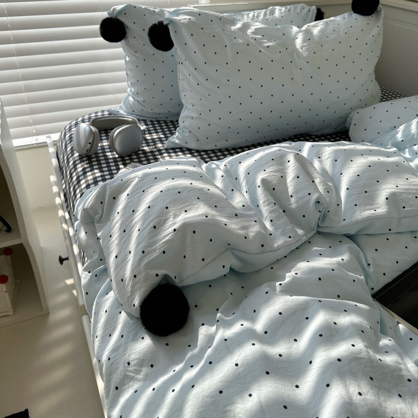 梨梦 海盐波波 少女心四件套床单被套床笠款单人学生宿舍床上用品,床上用品,床品套件/四件套/多件套,淘宝优惠券,粉丝福利购,淘宝优惠卷