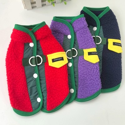 狗狗衣服秋冬款小型犬比熊泰迪冬季保暖可牵引防寒两脚衣宠物衣服