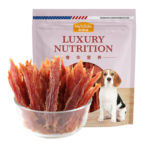 麦富迪鸭肉干400g狗零食宠物犬鸡肉干牛肉棒鸭肉条降火去泪痕美毛
