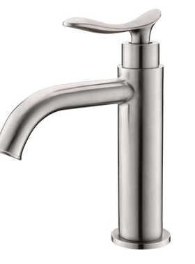 金字塔卫浴洗手间洗手面盆单冷304拉丝水龙头