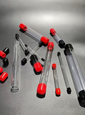 现货硬塑料PVC透明管塑料包装管带帽PC管子直径5-38mm可裁切定制