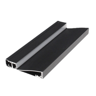 发光踢脚线灯带led嵌入式暗装内嵌地脚线黑色铝合金线性明装灯槽