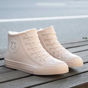 雨鞋女款2025新款潮流加绒加厚防水保暖防寒短筒雨靴秋冬工作学生