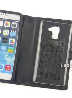 E4+E8款EASECASE定制华为 荣耀6P 皮套iPhone 6SPlus双机套 黑