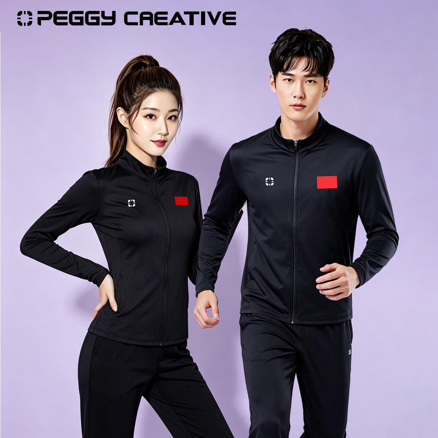 韩国佩极羽毛球服运动立领拉链外套男女同款速干透气训练服上衣