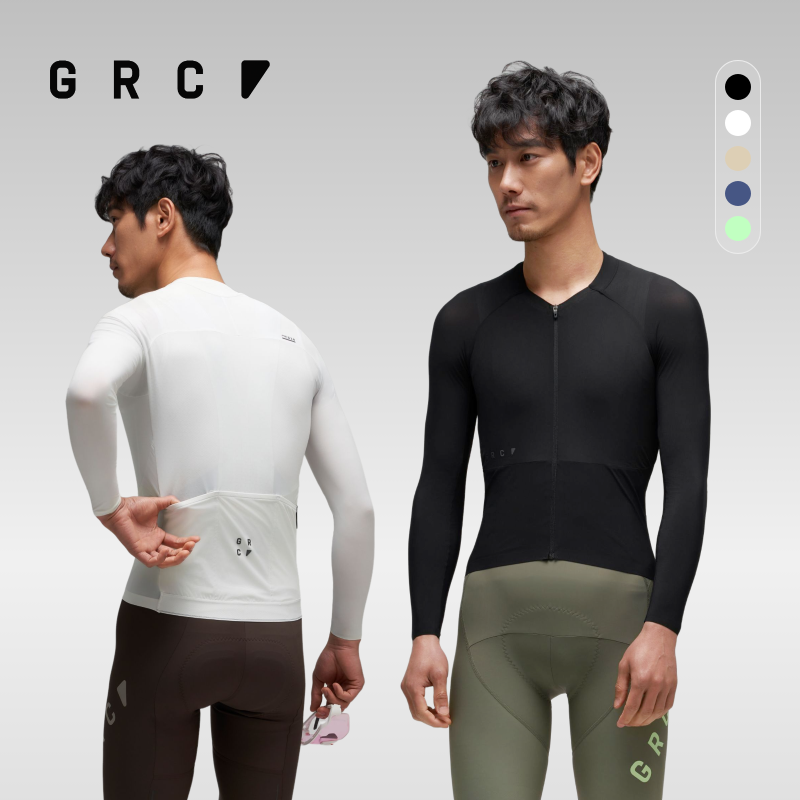 GRC春夏骑行服BLACK LABEL黑标公路自行车透气防晒骑行长袖上衣男