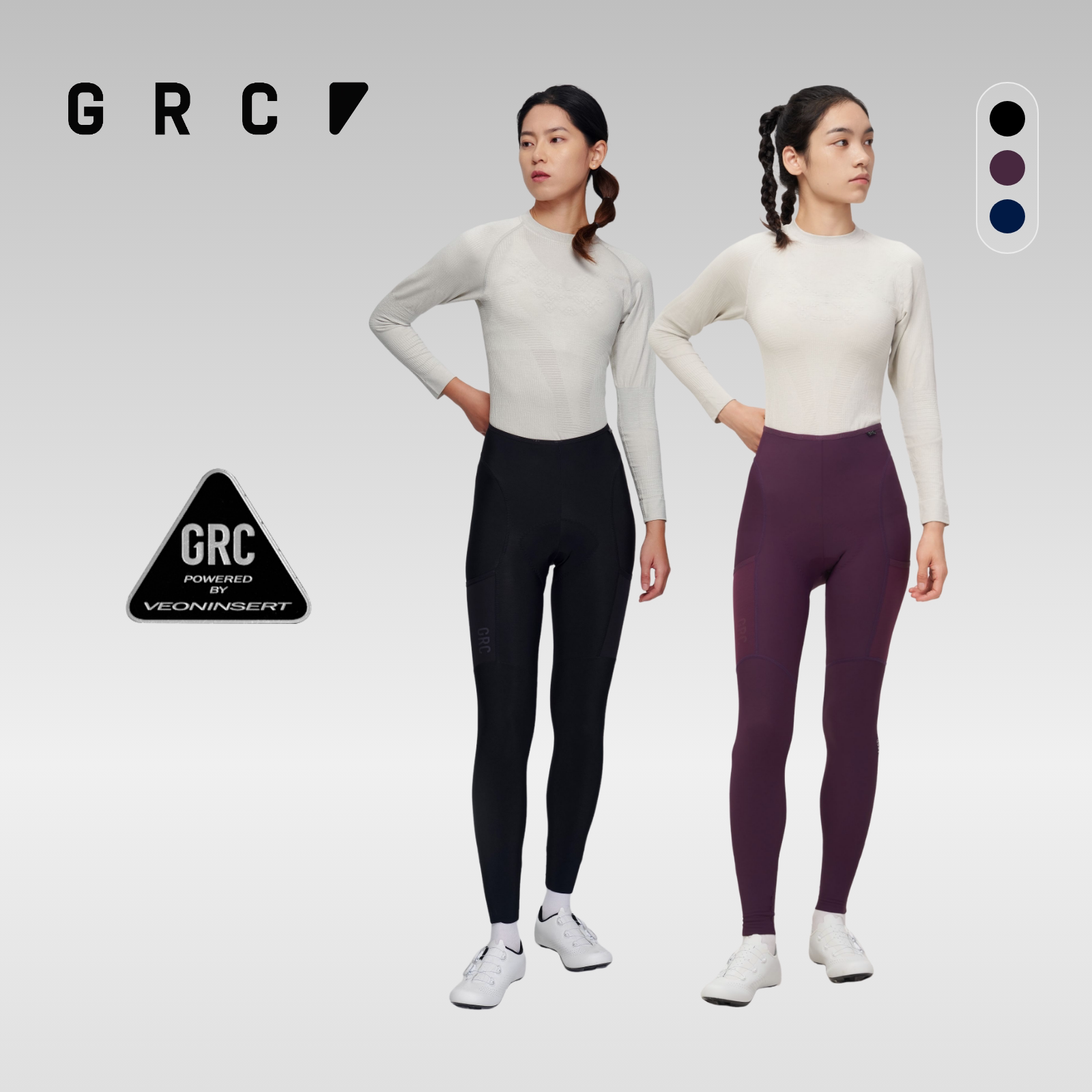 GRC桀骜无尽新款TECH骑行服骑行裤保暖反光骑行无背带长裤女秋冬