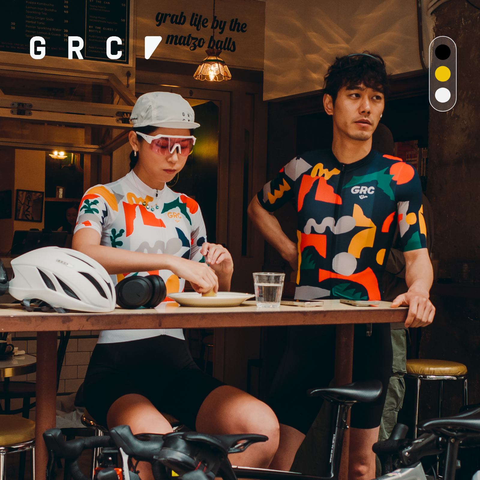 GRC春夏新款WILL BRYANT联名印花骑行上衣短袖公路自行车骑行服男
