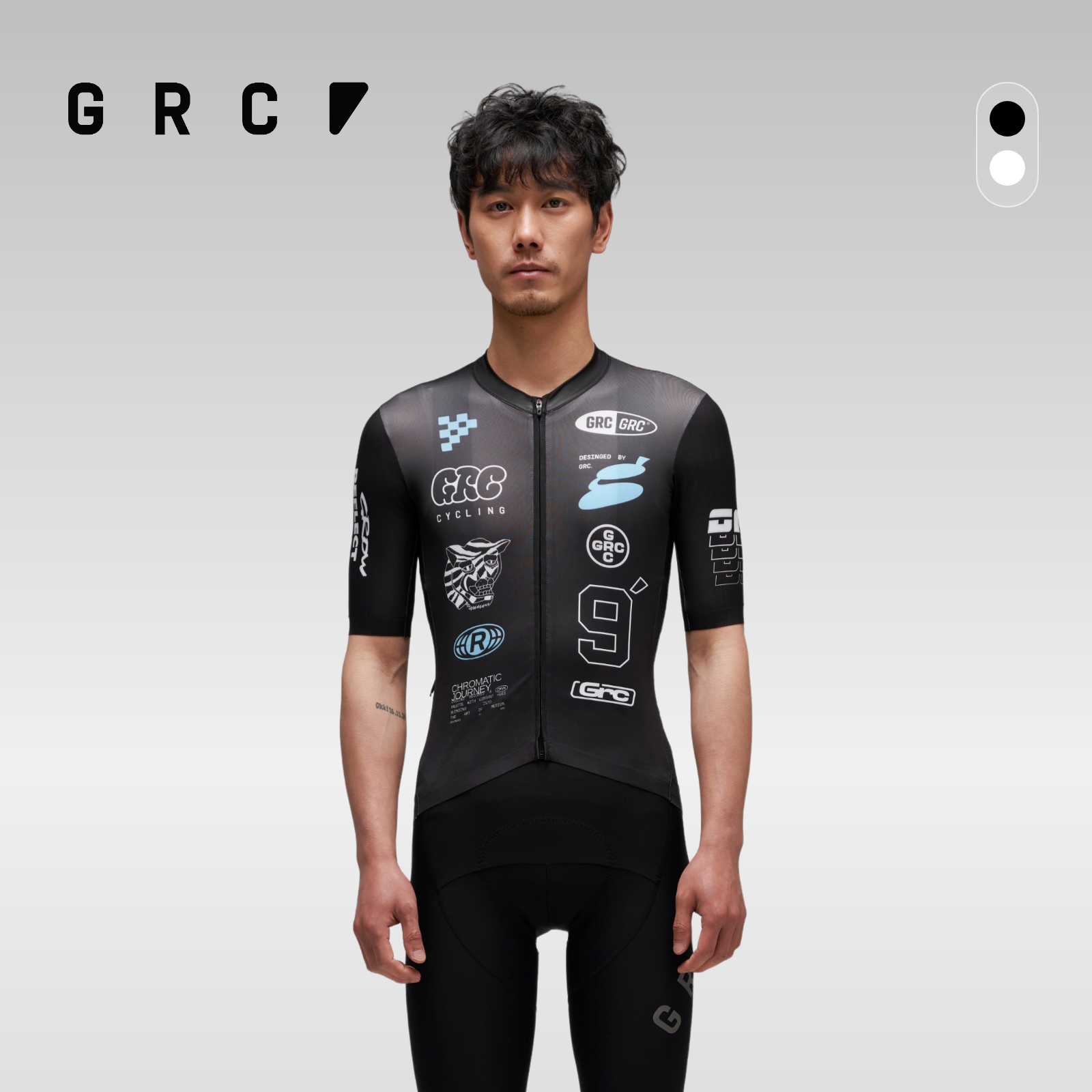 GRC桀骜无尽春夏新款CMYK锋芒疾行短袖上衣公路车自行车骑行服男