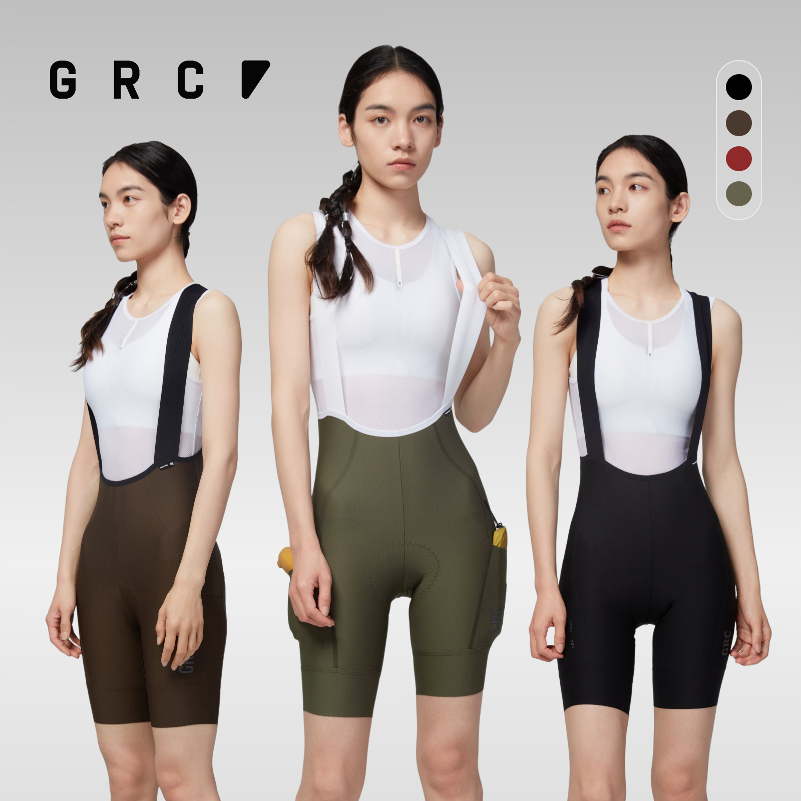 GRC桀骜无尽春夏TECH骑行服多口袋背带短裤公路车自行车骑行裤女