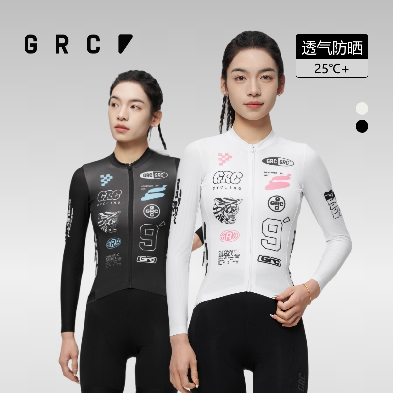 GRC桀骜无尽夏季新款CMYK锋芒疾行长袖上衣公路车自行车骑行服女