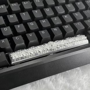 定制925纯银金属键盘帽 黄铜键帽高档十字花送礼 空格键 十字轴