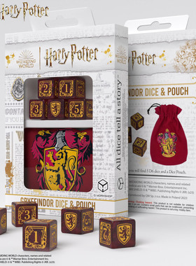 帝企鹅桌游 Q Workshop 哈利波特 骰子 格兰芬多 红色5D6+袋 现货