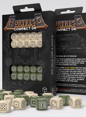 帝企鹅桌游 Q Workshop 堡垒 战棋小D6骰子色子 米色绿色 套装