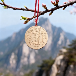 真正的泰山桃木吊坠无漆无蜡老桃木挂件无事牌车挂包挂