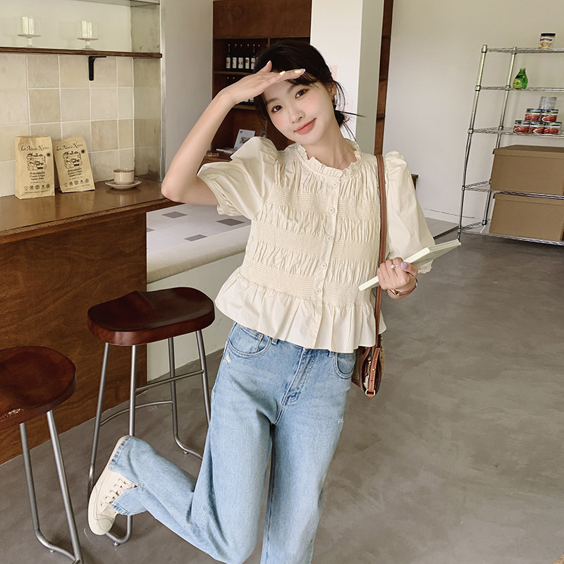 （大货已出）韩系甜美小衫P65K89,女装衬衫,浙宝285（原212）