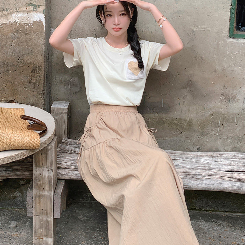 【新品】夏季新品韩系简约甜美爱心套装212-1803-P125-K180,女装运动套装,浙宝285（原212）