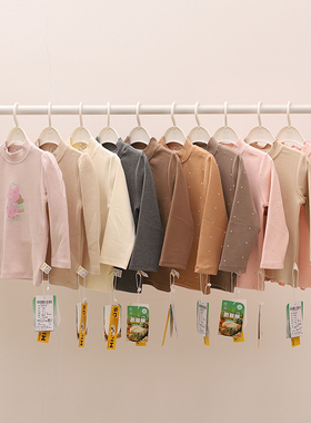 阿米阿奇女童舒绒棉加厚打底衫中高领保暖内衣纯色上衣长袖T恤