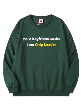 H3LLO FLAG德州扑克Chip Leader赌桌绿卫衣 你的男友弱爆了 长袖