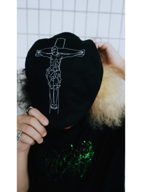 H3LLO FLAG Gang头套贝雷帽 HELLO街头品牌帽子嘻哈rap