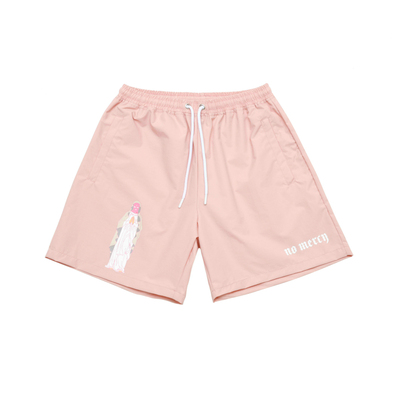 圣母粉色嘻哈美式休闲短裤