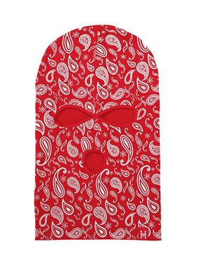 H3LLO FLAG BLOOD红色腰果花头套冷帽 西海岸巴拉克拉法线帽面罩