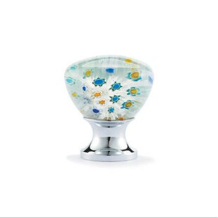 台湾进口欧式现代田园简约衣柜整体橱柜门抽屉把手琉璃黄铜拉手G0