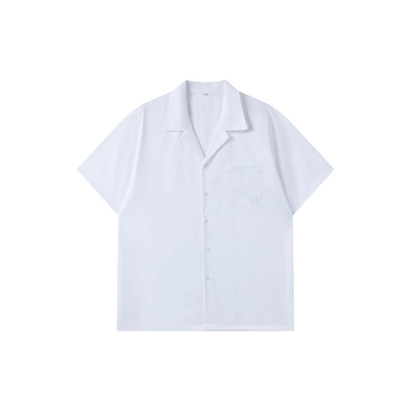 thumbnail for Sleepy bayberry cardigan shirt solid color short sleeves Japanese Cuban collar loose JKDK uniform coss Shinji Ikari Nagisa Kaoru