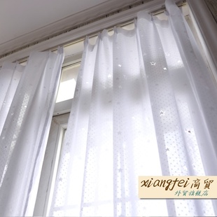 卧室帘门帘挂帘厨房帘 日韩式 简约白色 成品窗帘窗纱 飘窗隔断帘