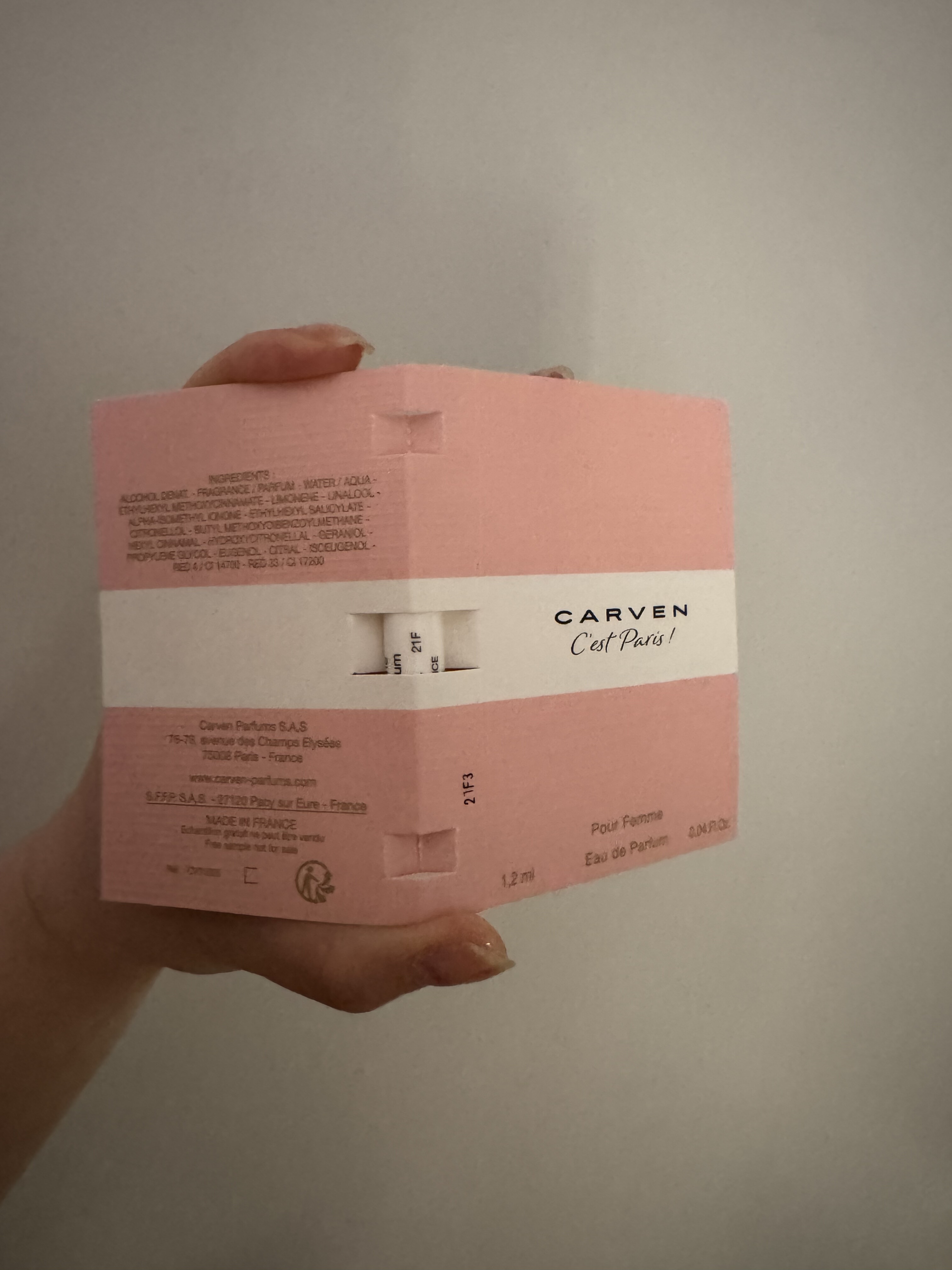 【鄙视假货】  Carven C'est Paris 卡纷是巴黎！女香1.2ml