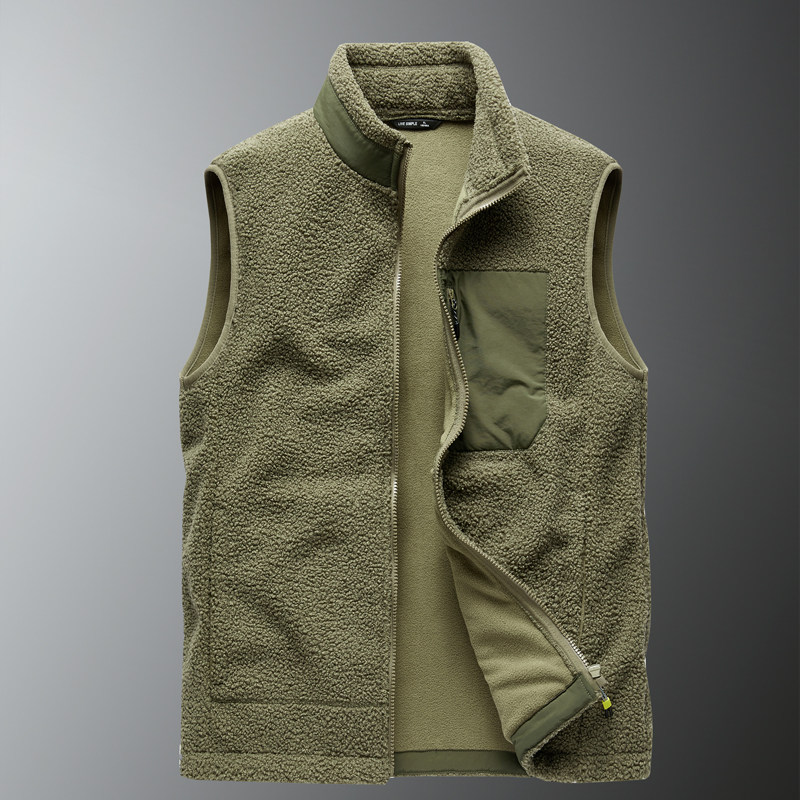 泰迪绒马甲男士秋冬季潮加厚中青年抓绒背心无袖保暖休闲外套保暖,男装,常规马甲,淘宝优惠券,粉丝福利购,淘宝优惠卷