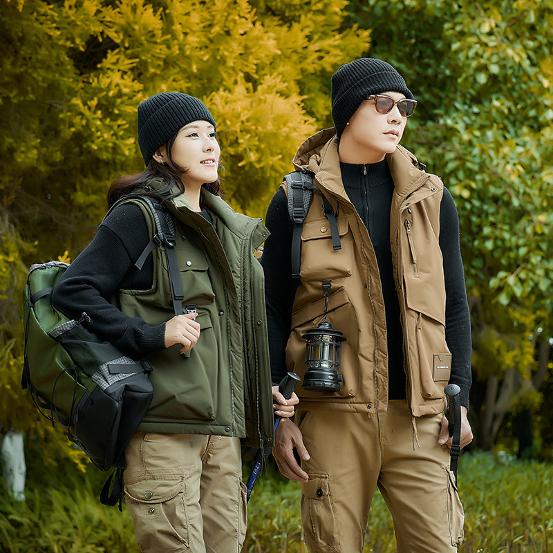 2025新款多口袋公版加绒加厚户外坎肩钓鱼马甲男士多口袋工装马甲,男装,常规马甲,淘宝优惠券,粉丝福利购,淘宝优惠卷