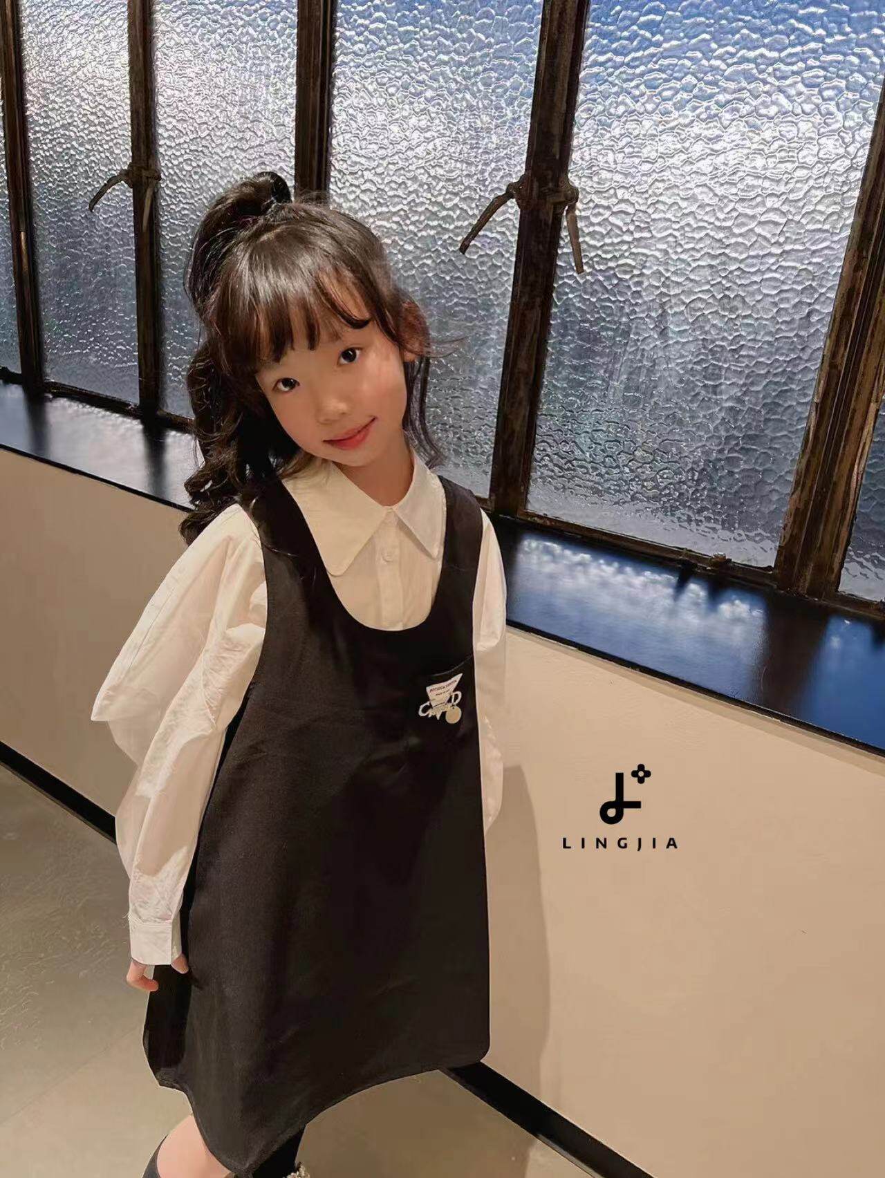 女童套装裙2025新款女孩裙子学院风两件套洋气儿童百褶连衣裙春秋
