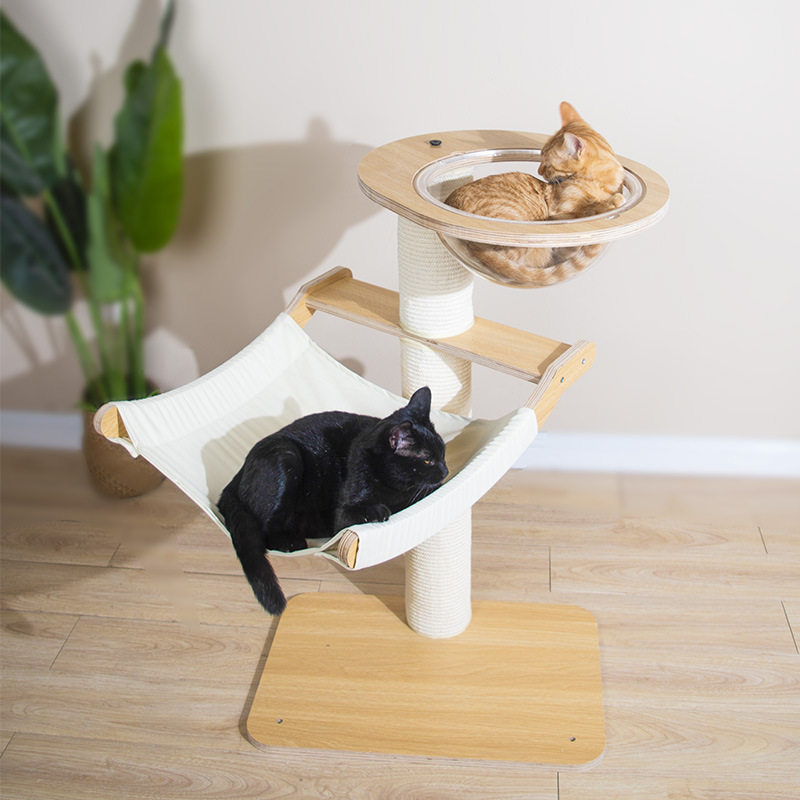 Wakupet一体双层太空舱猫爬架图片