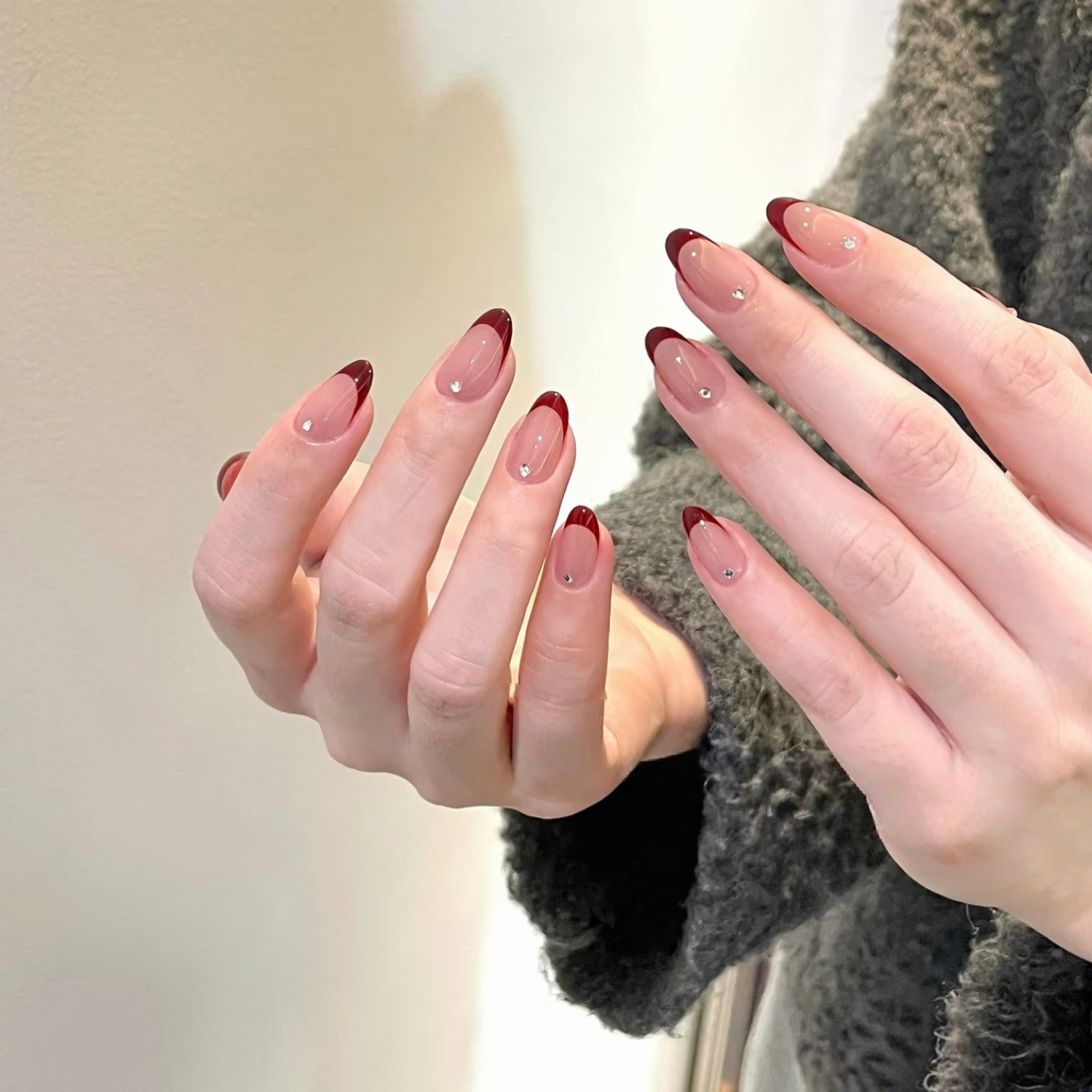 【红法小公举】原创新款美甲手工穿戴甲猫眼温柔显白网红指甲片