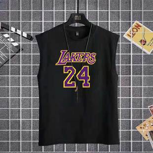 t恤跨栏背心男国潮篮球运动坎肩上衣服嘻哈 宽松无袖 2021夏季 薄款