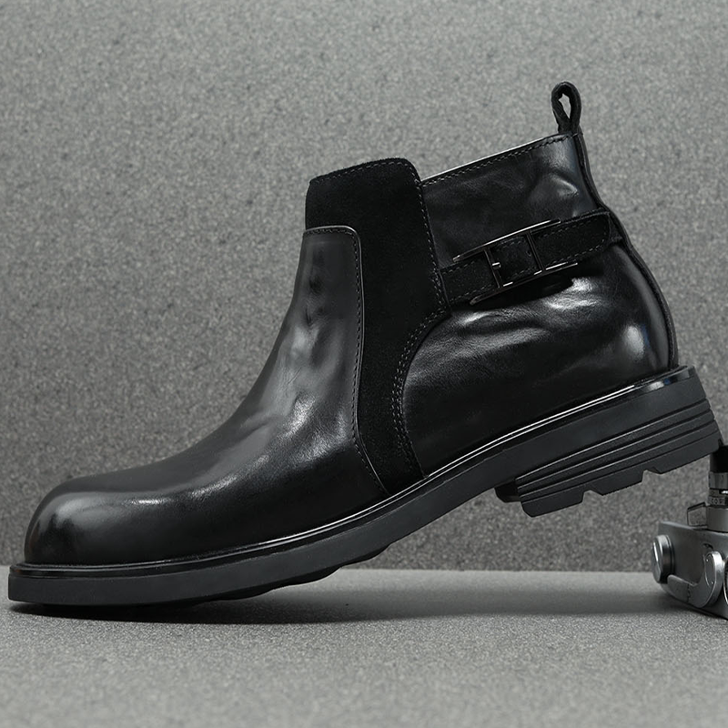 牛皮男鞋2025秋冬新款全皮马丁靴男款真皮短靴英伦风切尔西靴子男