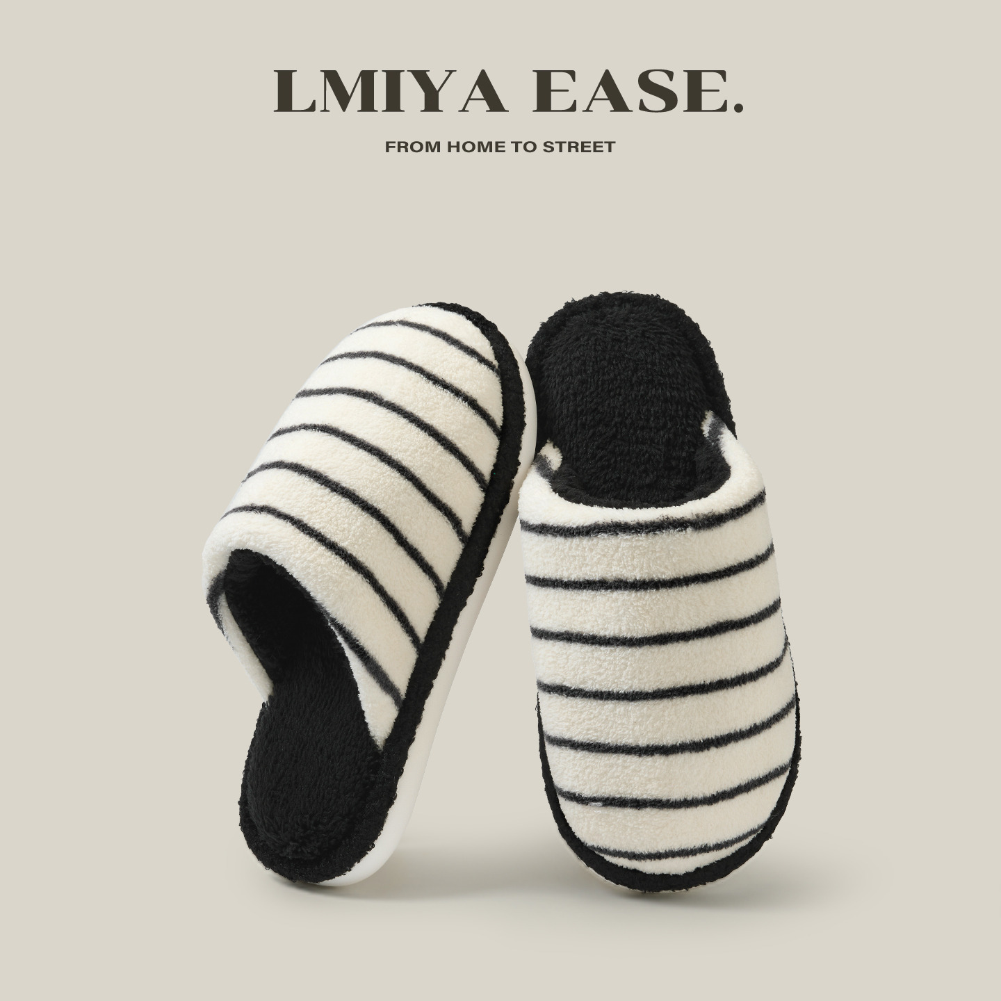 徕米亚加绒毛毛保暖防滑家居棉拖