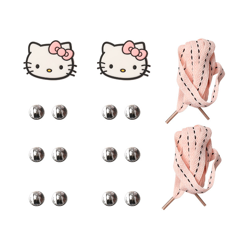 HelloKitty洞洞鞋配饰diy鞋扣适配Crocs鞋花立体装饰配件卡扣可爱图片