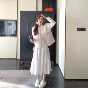 G灰色毛衣开衫外套女秋冬新款外搭宽松慵懒风V领针织衫高级感上衣