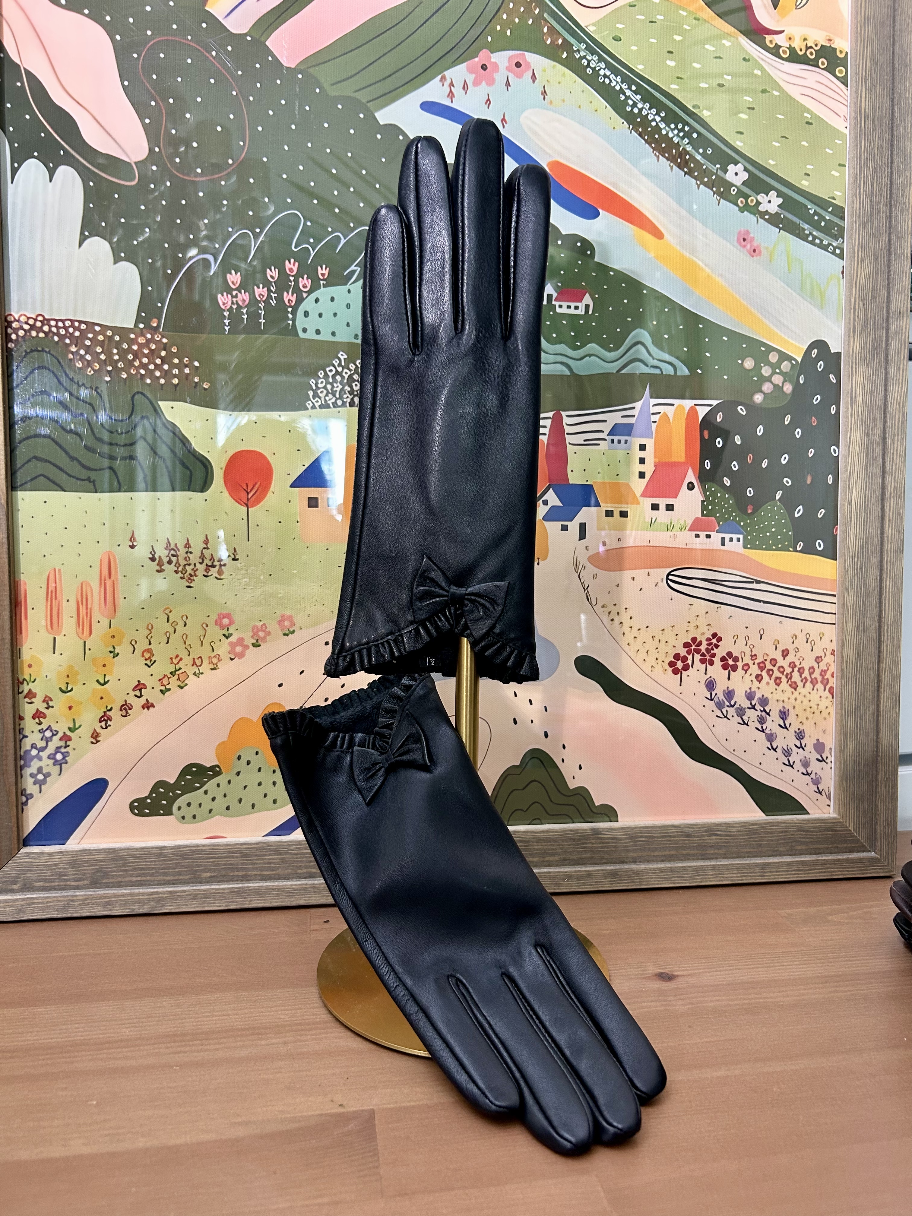 小号s码 女士羊皮手套真皮手套保暖绒里更新中