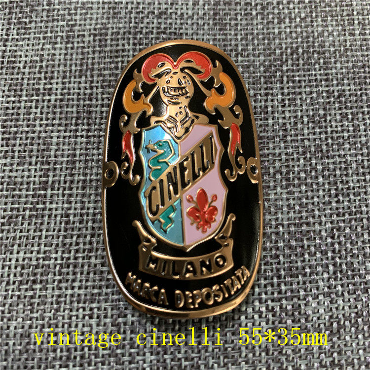 复古1960年 cinelli 吸奶力 自行车死飞金属头标标牌 铝合金制作
