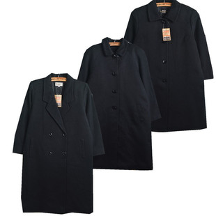 vintage古着复古日系冬季羊绒长款男女单排扣大衣毛呢休闲外套