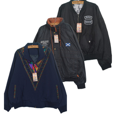 vintage古着撞色男女款夹克外套